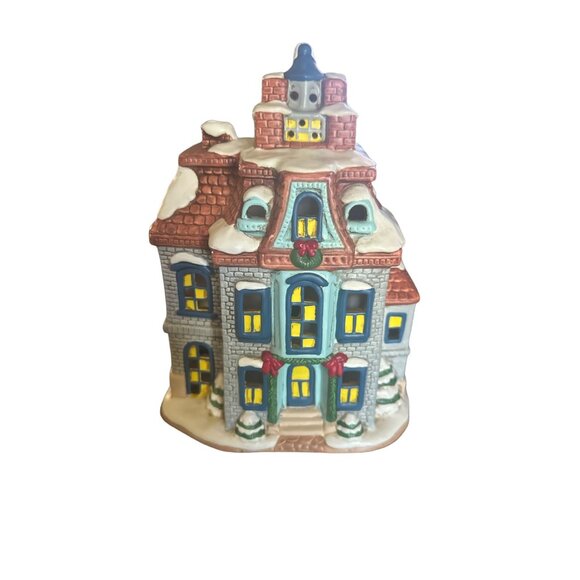 Lefton 1987 06339 Graystone‎ House Handpainted Cottage Designed by Byron Wood - Picture 1 of 7